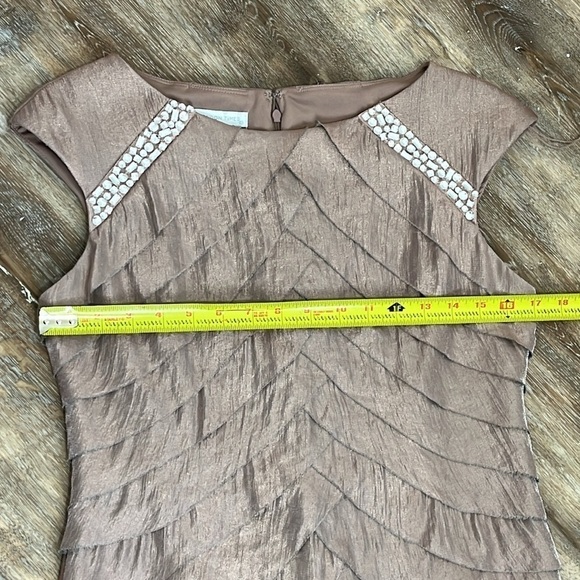 London Times Dress Women's Size 10 Midi Shutter Pleats Formal Wedding Cruise - Picture 11 of 16